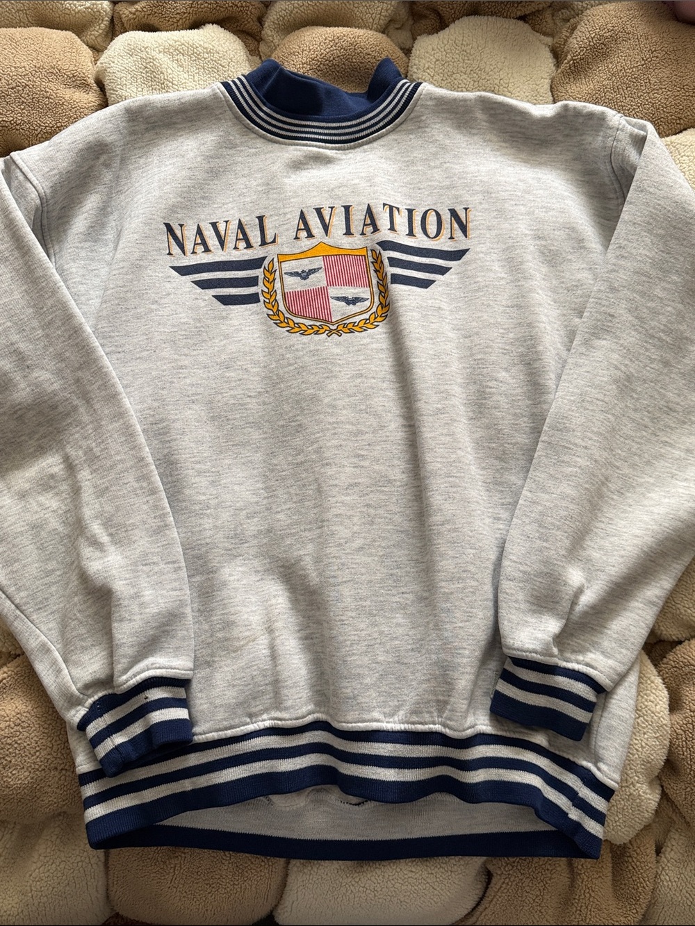 Vintage Gear For Sports Naval Aviation Crew Neck Sweater